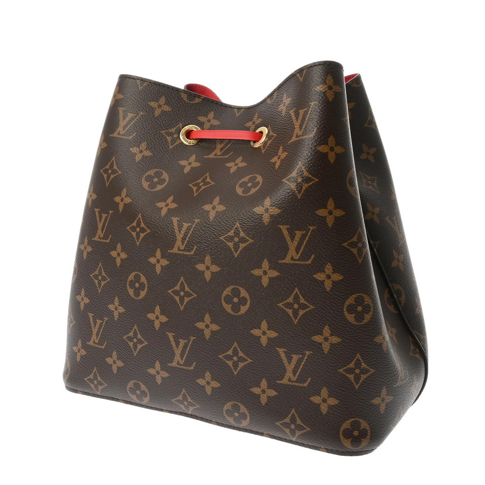 Louis Vuitton Monogram NeoNoe Bag Red Coquelicot Shoulder Canvas